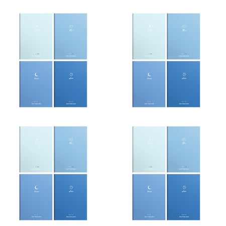 4 Pcs Notebooks College Ruled Journaling Notebooks A5 Softcover Notebook for Travelers Office Classroom Writing Sketch Travel Journal Notepad with 80 Pages 40 Sheet Blue