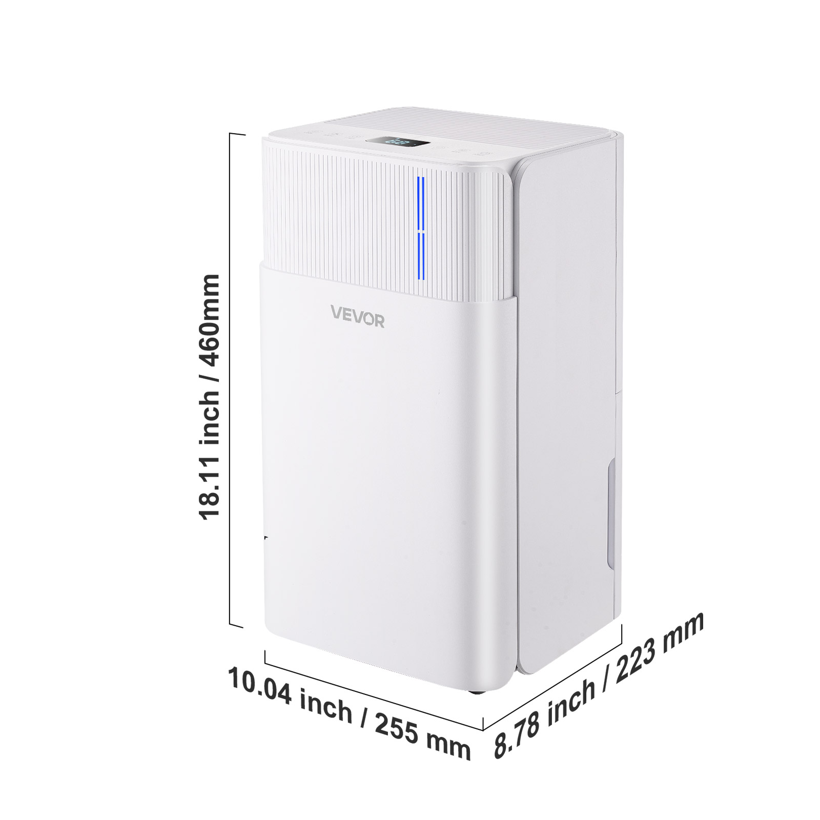 VEVOR 30 Pints Dehumidifier for Home & Basement, Drain Hose for Commercial & Industrial Use, Smart Humidity Control, Low Noise for Large Rooms, Warehouses, Bedrooms & Storage, Large Coverage,White