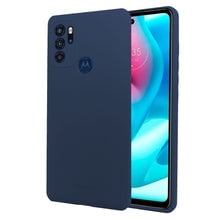 Funda Para Motorola Moto G60s Molan Cano Silicon Suave Azul Marino Mas Mica 9d 2pz Molan Cano Funda de Silicon