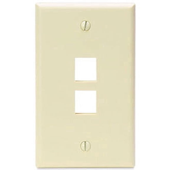 Leviton Almond Quickport 2-Port Wallplate 41080-2AP