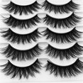 thumbnail image 5 of HOT! 3D Eyelash Imitation Mink Natural Thick False Eyelash 5 Pairs Eyelashes Lashes Lash clusters Makeup, 5 of 5