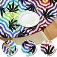 thumbnail image 4 of Round Fitted Tablecloth with Weed Leaf Pattern - Waterproof, Windproof, and Easy to Clean (Trippy Cannabis Design), 4 of 5