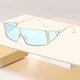 thumbnail image 3 of Gafas de sol retro rectangulares envolventes para hombre y mujer y gafas de sol cuadradas pequeñas de los años 2000, 3 of 3