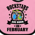 thumbnail image 4 of Inktastic Rockstars Are Born in February Birthday Boys or Girls Baby Bib, 4 of 4