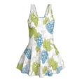 thumbnail image 4 of Tutolipy Grape Vine Pattern Girls Beach Swimsuit, Wide Straps Girls One Piece Swimsuit with Skirt for Kids, Soft Childrens Swimwear Size 12-13 Years, 4 of 8
