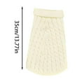 thumbnail image 3 of Dog Sweater for Small Medium Large Dogs, Turtleneck Pullover Knitwear with Cable Design, Warm Stretchable Dog Clothes for French Boy Girl Pets Winter Wear, 35CM, 3 of 4