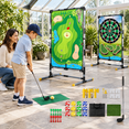 Golf Chipping Game Set with Double-sided Hitting Mat and Multi-game ...