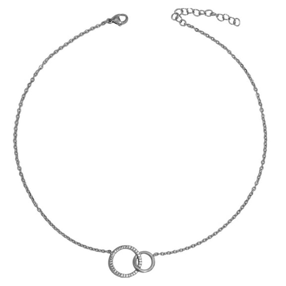 Aurgiarme Minimalists Sturdy Brass Necklace for Women Thin Chain Fashion Double Round Pendant Necklace Daily Use Casual Wear