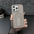 thumbnail image 2 of ShellTech Compatible with iPhone 16 Pro Magnetic Case Stand for Women Man Holder Kickstand Shockproof Protective Slim Compatible with MagSafe Matte Cover,Gray, 2 of 12
