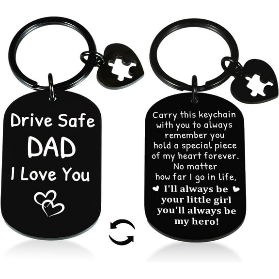 New Dad Gifts for Birthday Hunting Gifts for Men Drive Safe Keychain for Him Daddy I Love You Christmas Valentines Day Gifts for Dad Father Papa from Daughter Son