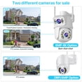 thumbnail image 3 of Cámara IP PTZ de 8MP con doble lente, videocámara de vigilancia con detección humana por Ia, visión nocturna a Color, 4MP, 1080P, WiFi, aplicación iCSee, 3 of 4