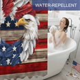 thumbnail image 6 of U.S. Flag Eagle Feather Shower Curtain, 48" x 72", Independence Day Red Wood Striped Vintage Waterproof Bathroom Curtain Washable Shower Curtain Set with 12 Hooks, 6 of 9
