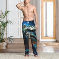 thumbnail image 4 of Salouo Starry Sky Colorful Crocodile A Print Pajama Pants for Men, Lounge Pants Elastic Waistband Casual Men's sleepwear Loungewear Sleep Pajama Pant -Medium, 4 of 7