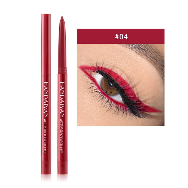 Fiudx Delineador de Ojos de 20 Colores, Lápiz Delineador Mate Perlado Giratorio, Lápiz de Cejas con Diseño de Doble Pincel, de Larga Duración, para Uso Diario, Ideal para Amantes de La Belleza, Calid