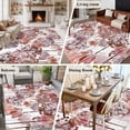 thumbnail image 5 of 5'x7' Area Rugs, Red Onion Flowers Indoor Outdoor Area Rug for Living Room Bedroom, Spring Watercolor Dandelion Floral Plants Washable Bathroom Rugs Kitchen Floor Carpet Mats Home Decor Aesthetic, 5 of 8