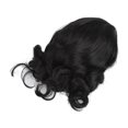 thumbnail image 1 of Peluca Larga Negra Sintética, Accesorios De Disfraz, Forro Transpirable, Peluca De Onda Larga Negra Esponjosa Resistente Al Calor Para Halloween, 1 of 7