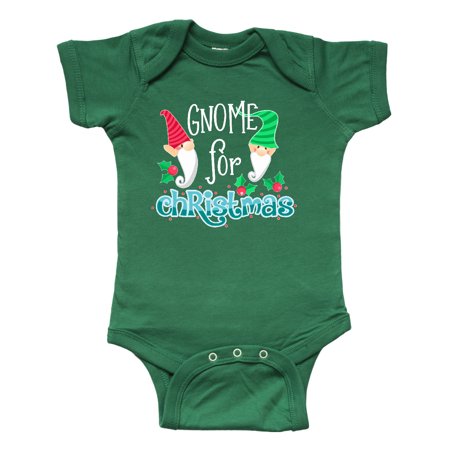 

Inktastic Gnome for Christmas with Holly Gift Baby Boy or Baby Girl Bodysuit