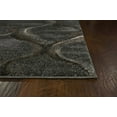 thumbnail image 3 of 3'x5' Charcoal Machine Woven Ogee Indoor Area Rug, 3 of 4