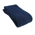thumbnail image 2 of Fall/Winter Japanese Style Long Twist Stockings Over The Knee Socks Navy, 2 of 4