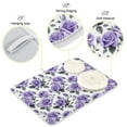 thumbnail image 4 of Rose Flowers Purple Dish Drying Mat Microfiber Kitchen Pad Large Counter Absorbent Dish Mats Drainer Rack 18"x24", 4 of 7