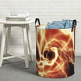 thumbnail image 6 of Fotbe orange lightning Pattern Laundry Basket with Handles, Waterproof Large Laundry Hamper, Wash Bag for Corner Dorm, Rolling Laundry Basket with Handles-Medium, 6 of 6
