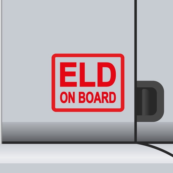 2 Pack - ELD On Board Vinyl Decal Electronic Logging Device Sticker E-Log Electronic Driver Logs Decal for Commercial Semi Truck & Bus Drivers - Many Colors & Sizes (5" x 4", Red)