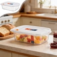 thumbnail image 1 of Household Transparent Kitchen Food Storage Box, Rectangular Plastic Airtight Storage for Fruits, Meat, Snacks, Dried Goods, Stackable, Freshness-Sealing, Space-Saving Kitchen Organizer, 1 of 6