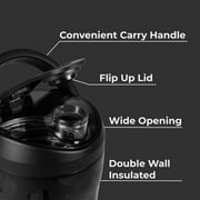 HydroJug Stainless Steel Shaker 24 oz - Insulated, Leakproof, BPA-Free with Silent Mixing Grate - for Fitness, Sports & Everyday Use - Black Leopard