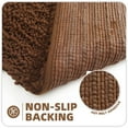 thumbnail image 3 of PABUBE Bathroom Rug, 20"x32" Luxury Chenille Bath Mat, Shag Bath Rugs, Soft and Absorbent, Machine Washable Bathroom mat, Non Slip Bath Rug for Bathroom Floor, Brown, 3 of 9