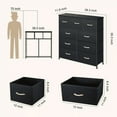 thumbnail image 5 of Bigroof Dresser, Dresser for Bedroom with 9 Drawers, Storage Drawer Organizer, Tall Chest of Drawers for Closet, Living Room, Hallway, Entryway Black, 5 of 7