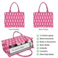 thumbnail image 2 of Large Capacity Tote Bag,Pink Breast Cancer Handbag Fashion Luxury Tote Bag,15.7"x13"x 5.1" Inches,Laptop Compatible, 2 of 6