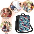 thumbnail image 5 of Lsque Fish In The Wave Lunch Bag Lunch Box for Women Men Reusable Insulated Lunch Tote Bag,Leakproof Thermal Cooler Sack Food Handbags Case High Capacity, 5 of 9