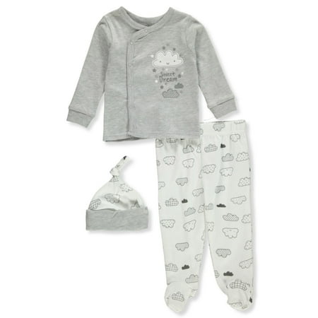 

Duck Duck Goose Baby Boys 3-Piece Shark Layette Set - gray multi 6 months (Newborn)
