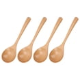 thumbnail image 2 of Wooden Spoon Set, Wooden Cooking Spoon 4 Pieces Safe Nontoxic  For Serving, 2 of 8