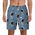 thumbnail image 3 of Uemuo Astronaut Pattern Mens Swim Trunks Quick Dry Board Shorts with Mesh Lining, Stretch Beach Shorts Quick Dry No-Chafing Board Shorts-Small, 3 of 9