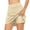 Beige, variant on USSUMA Bermuda Shorts for Women Solid Color Running Pull-on Elastic Quick Dry Skinny Shorts Skirts Casual Mid Waist Sports Delightful Shorts Leggings Loose Fit Flowy Shorts for Meeting Beige Xxl