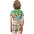 thumbnail image 5 of Rick And Morty Boys 2-Piece Swimsuit Set, Short Sleeve Rash Guard & Swim Trunks, 5 of 7