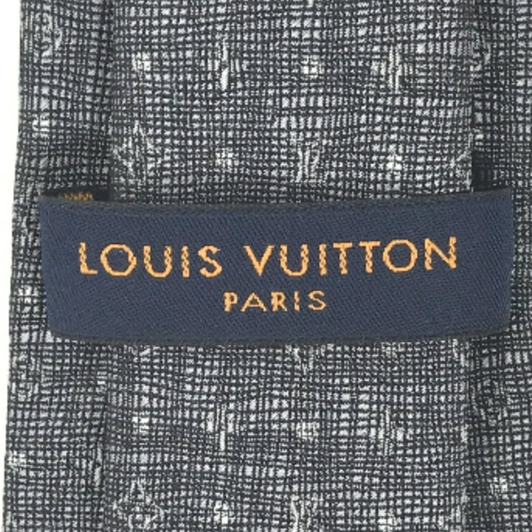 Vintage Louis Vuitton Paris LV Logo Blue Men’s Neck Tie 100% Silk Made In  Paris