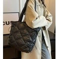 thumbnail image 3 of Kukuzhu Quilted Women's Hobo Bag Padding Down Cotton Shoulder Bag Armpit Purse Handbag Large Work Totes Top Handle Bag, 3 of 8