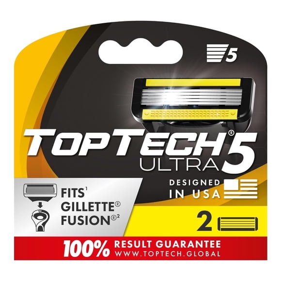 Razors TopTech ULTRA 5 para hombre con 5 cuchillas, 8 recambios