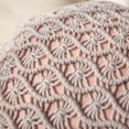 thumbnail image 4 of Phantoscope 100% Cotton Handmade Crochet Woven Boho with Tassels Series Decorative Throw Pillow, 16" x 16" Round, Pink, 1 Pack, 4 of 7