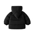 thumbnail image 3 of OGLCCG Hooded Puffer Jackets for Girls Lightweight Warm Quilted Winter Coat for Girls Full Zip Cute Down Jacket with Pockets(Black,3-4 Years), 3 of 6