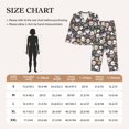 thumbnail image 4 of Vsdgher cartoon cute Skull star Pajamas Set Long Sleeve Sleepwear Womens Button Down Nightwear Pj Sets-Small, 4 of 7