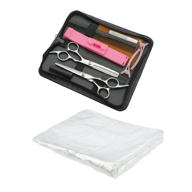 Salón Profesional Corte De Pelo Capa Chal Tijeras Peine Kit De Herramientas De Estilismo Sunnimix Tijeras para cortar el cabello Adelgazamiento