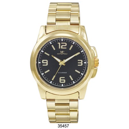 Gold/Black 43mm-milano-expressions-metal-band-watch-3545