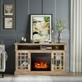 thumbnail image 3 of Gymax 48'' TV Stand Console Cabinet w/ Fireplace Entertainment Center For Living Room Natural, 3 of 10