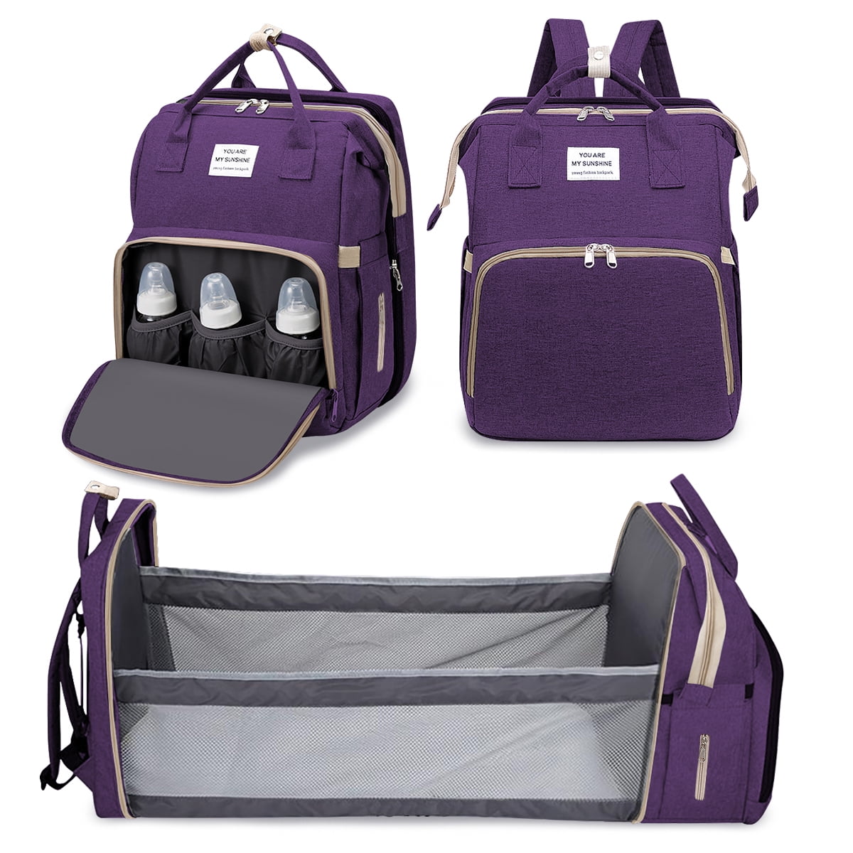 Novashion Multicolorful Diaper Bag Backpack Large Capacity, Durable
