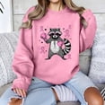 thumbnail image 4 of TARIENDY Womens Long Sleeve Sweatshirt Pink Ribbon Wings Graphic Pullover Tops Breast Cancer Awareness Fall Winter Sweatshirts Pink*6 XL, 4 of 5
