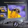 thumbnail image 2 of [Electric Focus]Salange 4K Support Native 1080P Bluetooth Projector Android 11 Auto Keystone Correction Mini Projector For IOS and Android, 2 of 5