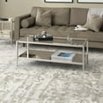 thumbnail image 2 of Henn&Hart 45" Satin Nickel Finish Metal/Glass Coffee Table, 2 of 5
